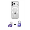 MARSİLYAN™- iPhone 17 Pro Max Kılıf Pusula Form Özel Seri - Siyah Bilvis 5in1 5D Magic Hayalet Cam Ekran Koruyucu + Bilvis Titan Kamera Lens - TU
