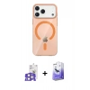 MARSİLYAN™- iPhone 17 Pro Max Kılıf Pusula Form Özel Seri - Siyah Bilvis 5in1 5D Magic Hayalet Cam Ekran Koruyucu + Bilvis Titan Kamera Lens - GS
