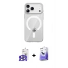 MARSİLYAN™- iPhone 17 Pro Max Kılıf Pusula Form Özel Seri - Siyah Bilvis 5in1 5D Magic Hayalet Cam Ekran Koruyucu + Bilvis Titan Kamera Lens - LT