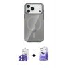 MARSİLYAN™- iPhone 17 Pro Max Kılıf Pusula Form Özel Seri - Siyah Bilvis 5in1 5D Magic Hayalet Cam Ekran Koruyucu + Bilvis Titan Kamera Lens - LT