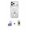 MARSİLYAN™- iPhone 17 Pro Max Kılıf Pusula Form Özel Seri - Siyah Joko Magic 5D Hayalet Cam + Bilvis Titan Kamera Lens - TU
