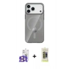 MARSİLYAN™- iPhone 17 Pro Max Kılıf Pusula Form Özel Seri - Siyah Joko Magic 5D Hayalet Cam + Bilvis Titan Kamera Lens - TU
