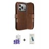 MARSİLYAN™- iPhone 17 Pro Max Kılıf Siluet Işık Serisi - Şeffaf Pasifik Cam Ekran Koruyucu + Lacivert Bilvis Titan Kamera Lens