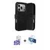 MARSİLYAN™- iPhone 17 Pro Max Kılıf Siluet Işık Serisi - Siyah 3D Antistatik Cam Ekran Koruyucu + Bilvis Titan Kamera Lens - GS