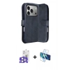 MARSİLYAN™- iPhone 17 Pro Max Kılıf Siluet Işık Serisi - Siyah 3D Antistatik Cam Ekran Koruyucu + Bilvis Titan Kamera Lens - GS