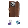 MARSİLYAN™- iPhone 17 Pro Max Kılıf Siluet Işık Serisi - Siyah 3D Antistatik Cam Ekran Koruyucu + Bilvis Titan Kamera Lens - TU