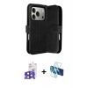 MARSİLYAN™- iPhone 17 Pro Max Kılıf Siluet Işık Serisi - Siyah 3D Antistatik Seramik Nano Ekran Koruyucu + Bilvis Titan Kamera Lens - LT