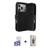 MARSİLYAN™- iPhone 17 Pro Max Kılıf Siluet Işık Serisi - Siyah Bilvis 3D Cam Ekran Koruyucu + Bilvis Titan Kamera Lens - GS