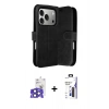 MARSİLYAN™- iPhone 17 Pro Max Kılıf Siluet Işık Serisi - Siyah Bilvis 3X AR Hayalet Cam Ekran Koruyucu + Bilvis Titan Kamera Lens - LT