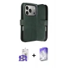 MARSİLYAN™- iPhone 17 Pro Max Kılıf Siluet Işık Serisi - Siyah Bilvis 5in1 3D Magic Cam Ekran Koruyucu + Bilvis Titan Kamera Lens - GS