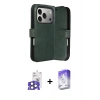 MARSİLYAN™- iPhone 17 Pro Max Kılıf Siluet Işık Serisi - Siyah Bilvis 5in1 3D Magic Cam Ekran Koruyucu + Bilvis Titan Kamera Lens - NLGY