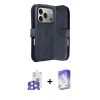 MARSİLYAN™- iPhone 17 Pro Max Kılıf Siluet Işık Serisi - Siyah Bilvis 5in1 3D Magic Cam Ekran Koruyucu + Bilvis Titan Kamera Lens - GS