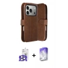 MARSİLYAN™- iPhone 17 Pro Max Kılıf Siluet Işık Serisi - Siyah Bilvis 5in1 3D Magic Cam Ekran Koruyucu + Bilvis Titan Kamera Lens - NLGY