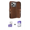 MARSİLYAN™- iPhone 17 Pro Max Kılıf Siluet Işık Serisi - Siyah Bilvis 5in1 3D Magic Cam Ekran Koruyucu + Bilvis Titan Kamera Lens - GS