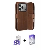 MARSİLYAN™- iPhone 17 Pro Max Kılıf Siluet Işık Serisi - Siyah Bilvis 5in1 3D Magic Cam Ekran Koruyucu + Bilvis Titan Kamera Lens - LT