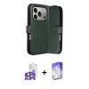 MARSİLYAN™- iPhone 17 Pro Max Kılıf Siluet Işık Serisi - Siyah Bilvis 5in1 3D Magic Cam Ekran Koruyucu + Bilvis Titan Kamera Lens - TU