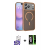 MARSİLYAN™- iPhone 17 Pro Max Kılıf Siluet Minimal Prime - Şeffaf 360 Full Body Arka Koruyucu + Bilvis Titan Kamera Lens - NLGY