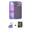 MARSİLYAN™- iPhone 17 Pro Max Kılıf Siluet Minimal Prime - Şeffaf 360 Full Body Arka Koruyucu + Bilvis Titan Kamera Lens - NLGY