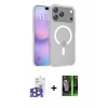MARSİLYAN™- iPhone 17 Pro Max Kılıf Siluet Minimal Prime - Şeffaf 360 Full Body Arka Koruyucu + Bilvis Titan Kamera Lens - NLGY