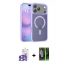 MARSİLYAN™- iPhone 17 Pro Max Kılıf Siluet Minimal Prime - Şeffaf 360 Full Body Arka Koruyucu + Bilvis Titan Kamera Lens - TU