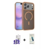 MARSİLYAN™- iPhone 17 Pro Max Kılıf Siluet Minimal Prime - Şeffaf Pasifik Cam Ekran Koruyucu + Bilvis Titan Kamera Lens - NLGY