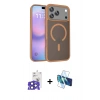 MARSİLYAN™- iPhone 17 Pro Max Kılıf Siluet Minimal Prime - Siyah 3D Antistatik Cam Ekran Koruyucu + Bilvis Titan Kamera Lens - LT
