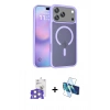 MARSİLYAN™- iPhone 17 Pro Max Kılıf Siluet Minimal Prime - Siyah 3D Antistatik Cam Ekran Koruyucu + Bilvis Titan Kamera Lens - GS