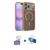 MARSİLYAN™- iPhone 17 Pro Max Kılıf Siluet Minimal Prime - Siyah 3D Antistatik Cam Ekran Koruyucu + Bilvis Titan Kamera Lens - NLGY