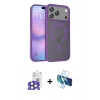 MARSİLYAN™- iPhone 17 Pro Max Kılıf Siluet Minimal Prime - Siyah 3D Antistatik Cam Ekran Koruyucu + Bilvis Titan Kamera Lens - NLGY