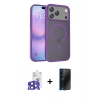 MARSİLYAN™- iPhone 17 Pro Max Kılıf Siluet Minimal Prime - Siyah 3D Antistatik Hayalet Cam Ekran Koruyucu + Bilvis Titan Kamera Lens - LT