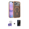 MARSİLYAN™- iPhone 17 Pro Max Kılıf Siluet Minimal Prime - Siyah 3D Antistatik Hayalet Cam Ekran Koruyucu + Bilvis Titan Kamera Lens - LT