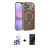 MARSİLYAN™- iPhone 17 Pro Max Kılıf Siluet Minimal Prime - Siyah 3D Antistatik Hayalet Cam Ekran Koruyucu + Bilvis Titan Kamera Lens - TU