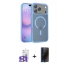 MARSİLYAN™- iPhone 17 Pro Max Kılıf Siluet Minimal Prime - Siyah 3D Antistatik Hayalet Cam Ekran Koruyucu + Bilvis Titan Kamera Lens - TU