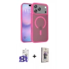 MARSİLYAN™- iPhone 17 Pro Max Kılıf Siluet Minimal Prime - Siyah Bilvis 3D Cam Ekran Koruyucu + Lacivert Bilvis Titan Kamera Lens