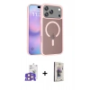 MARSİLYAN™- iPhone 17 Pro Max Kılıf Siluet Minimal Prime - Siyah Bilvis 3D Cam Ekran Koruyucu + Bilvis Titan Kamera Lens - TU