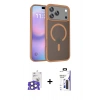 MARSİLYAN™- iPhone 17 Pro Max Kılıf Siluet Minimal Prime - Siyah Bilvis 3X AR Hayalet Cam Ekran Koruyucu + Bilvis Titan Kamera Lens - NLGY