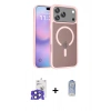MARSİLYAN™- iPhone 17 Pro Max Kılıf Siluet Minimal Prime - Siyah Joko Magic 5D Cam + Lacivert Bilvis Titan Kamera Lens