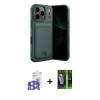 MARSİLYAN™- iPhone 17 Pro Max Kılıf Vadi Çizgi Prime - Şeffaf 360 Full Body Arka Koruyucu + Bilvis Titan Kamera Lens - GS