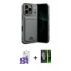 MARSİLYAN™- iPhone 17 Pro Max Kılıf Vadi Çizgi Prime - Şeffaf 360 Full Body Arka Koruyucu + Bilvis Titan Kamera Lens - TU