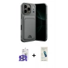 MARSİLYAN™- iPhone 17 Pro Max Kılıf Vadi Çizgi Prime - Şeffaf Pasifik Cam Ekran Koruyucu + Bilvis Titan Kamera Lens - LT