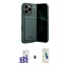 MARSİLYAN™- iPhone 17 Pro Max Kılıf Vadi Çizgi Prime - Şeffaf Pasifik Cam Ekran Koruyucu + Bilvis Titan Kamera Lens - NLGY