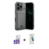 MARSİLYAN™- iPhone 17 Pro Max Kılıf Vadi Çizgi Prime - Şeffaf Pasifik Cam Ekran Koruyucu + Bilvis Titan Kamera Lens - TU