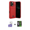 MARSİLYAN™- iPhone 17 Pro Max Kılıf Vadi Çizgi Prime - Siyah 360 Mat Full Body Arka Koruyucu + Bilvis Titan Kamera Lens - GS