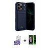 MARSİLYAN™- iPhone 17 Pro Max Kılıf Vadi Çizgi Prime - Siyah 360 Mat Full Body Arka Koruyucu + Natural Grey Bilvis Titan Kamera Lens
