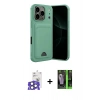 MARSİLYAN™- iPhone 17 Pro Max Kılıf Vadi Çizgi Prime - Siyah 360 Mat Full Body Arka Koruyucu + Natural Grey Bilvis Titan Kamera Lens