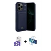 MARSİLYAN™- iPhone 17 Pro Max Kılıf Vadi Çizgi Prime - Siyah 3D Antistatik Cam Ekran Koruyucu + Bilvis Titan Kamera Lens - GS
