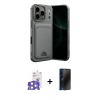MARSİLYAN™- iPhone 17 Pro Max Kılıf Vadi Çizgi Prime - Siyah 3D Antistatik Hayalet Cam Ekran Koruyucu + Bilvis Titan Kamera Lens - GS