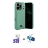MARSİLYAN™- iPhone 17 Pro Max Kılıf Vadi Çizgi Prime - Siyah 3D Antistatik Seramik Nano Ekran Koruyucu + Gümüş Bilvis Titan Kamera Lens