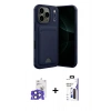MARSİLYAN™- iPhone 17 Pro Max Kılıf Vadi Çizgi Prime - Siyah Bilvis 3X AR Hayalet Cam Ekran Koruyucu + Bilvis Titan Kamera Lens - LT