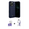 MARSİLYAN™- iPhone 17 Pro Max Kılıf Vadi Çizgi Prime - Siyah Bilvis 3X AR HD Cam Ekran Koruyucu + Bilvis Titan Kamera Lens - GS